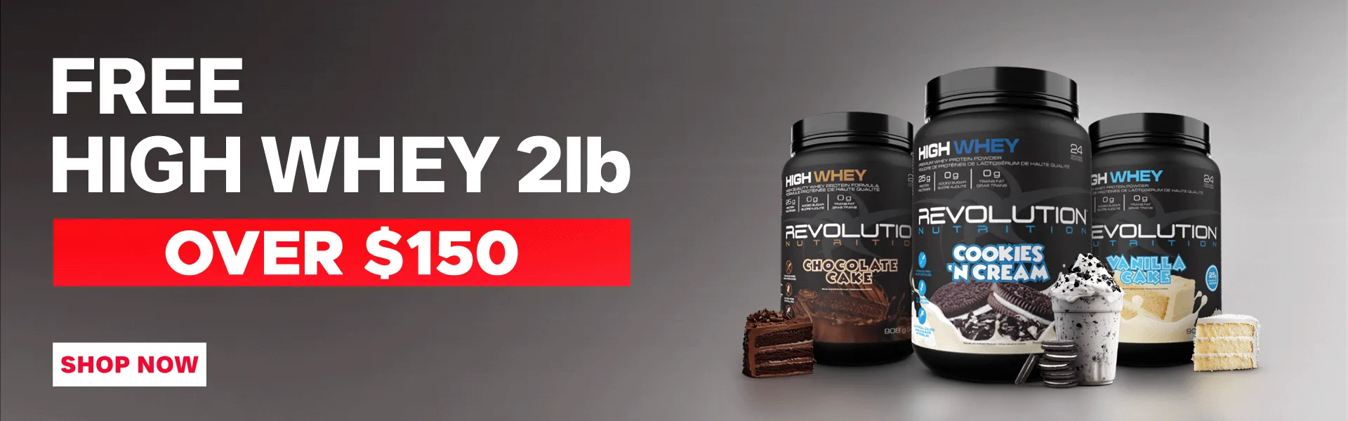 free high whey 2lbs over 150 shop now