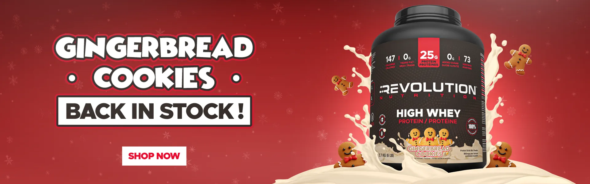 High Whey 6lb Gingerbread cookies is back in stock shop now