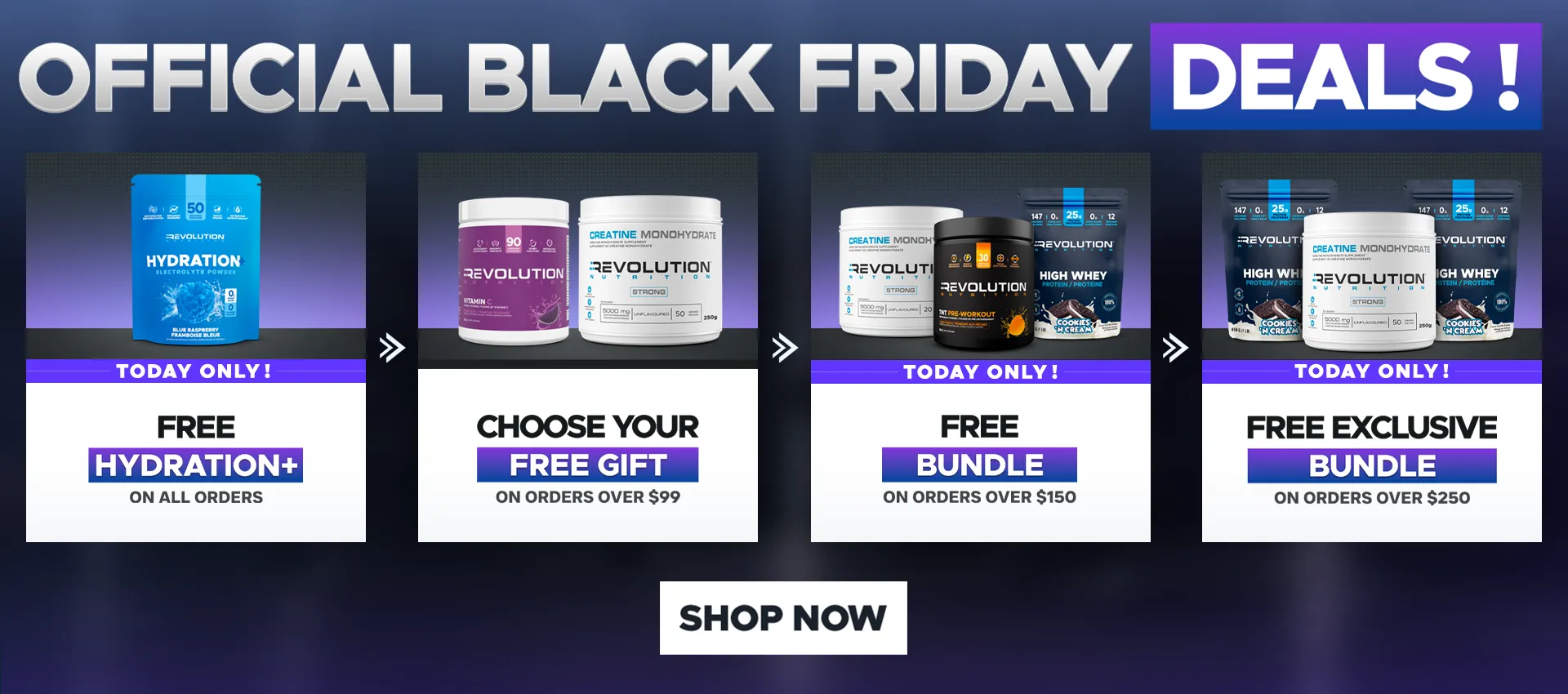 Black FRIDAY MONTH - Free gifts from creatine up to a 50$ gift card or bundles
