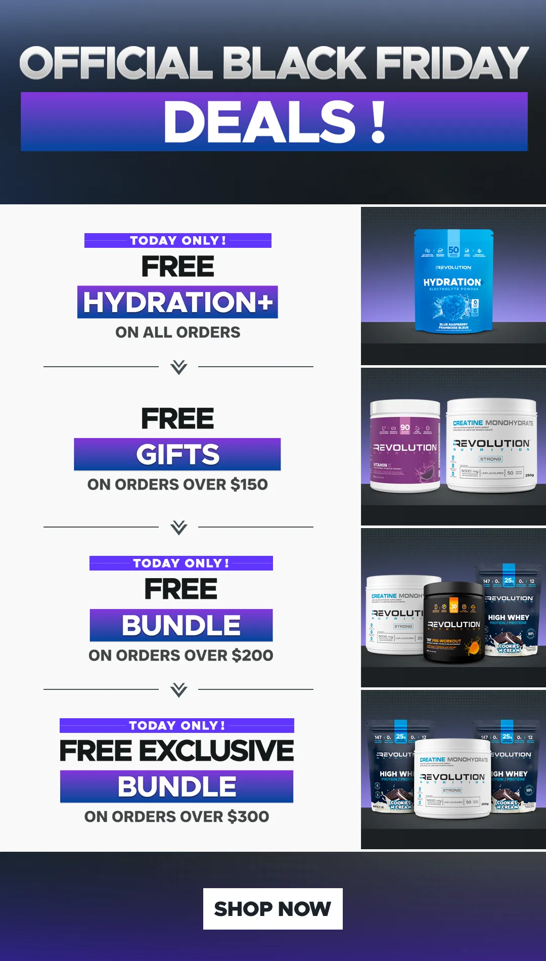 Black FRIDAY MONTH - Free gifts from creatine up to a 50$ gift card or bundles