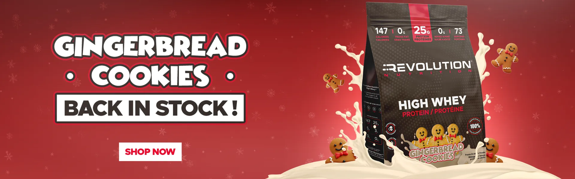 High Whey 6lb Gingerbread cookies is back in stock shop now