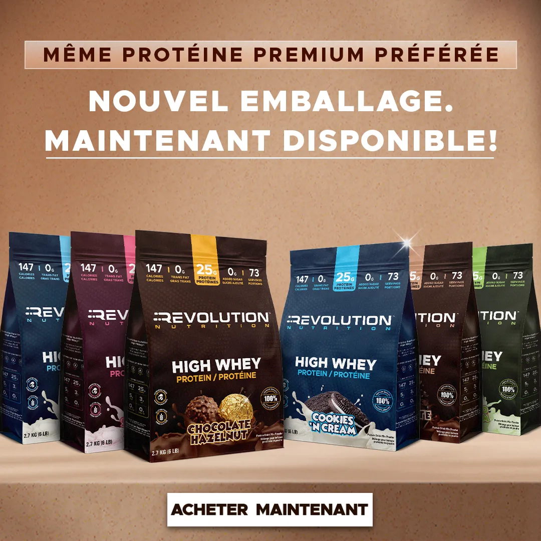 New High Whey flavor, chocolate hazelnut