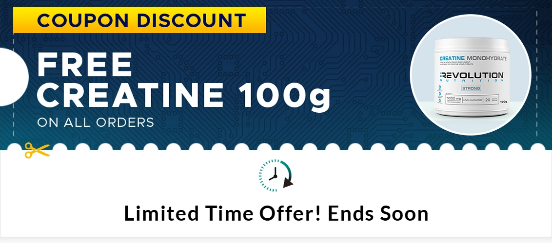 Revolution Nutrition, Free Gift Creatine Monohydrate 100g on all orders