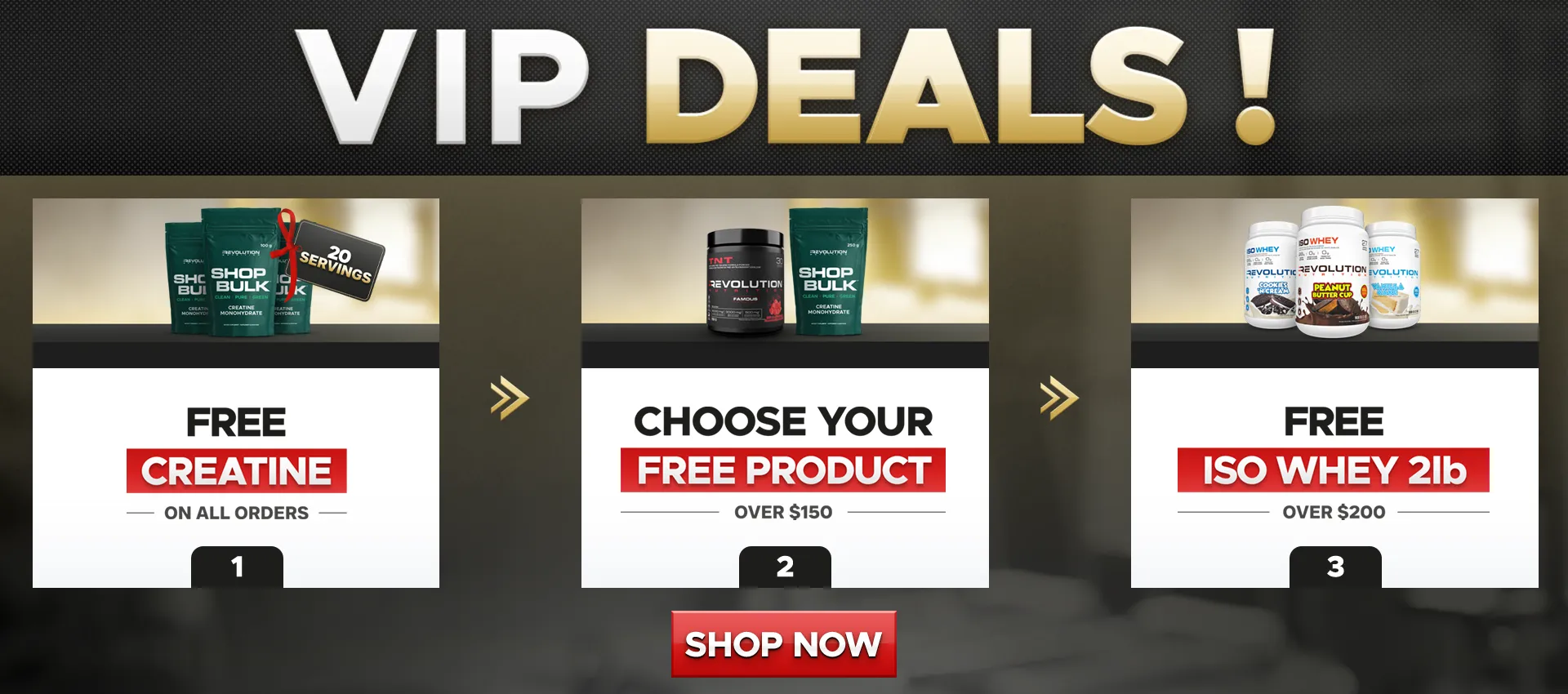 our tiers are free shipping over $99, free creating 500g on all orders and a $50 e-gift card over $250