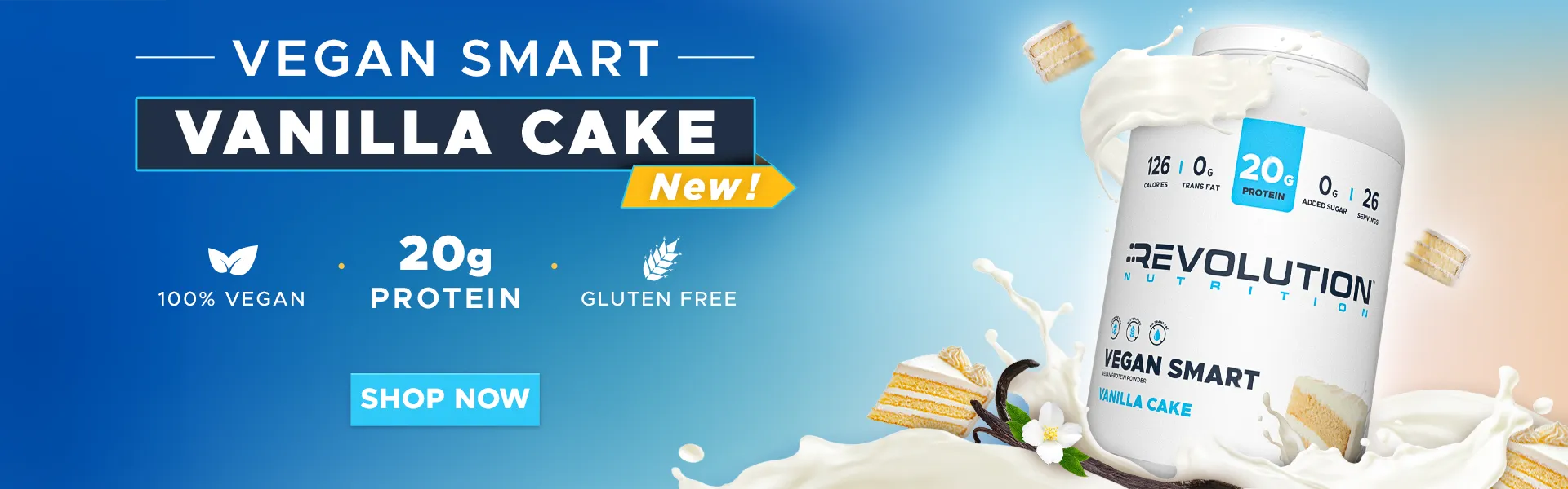 New Vegan smart flavor, Vanilla cake, try it now