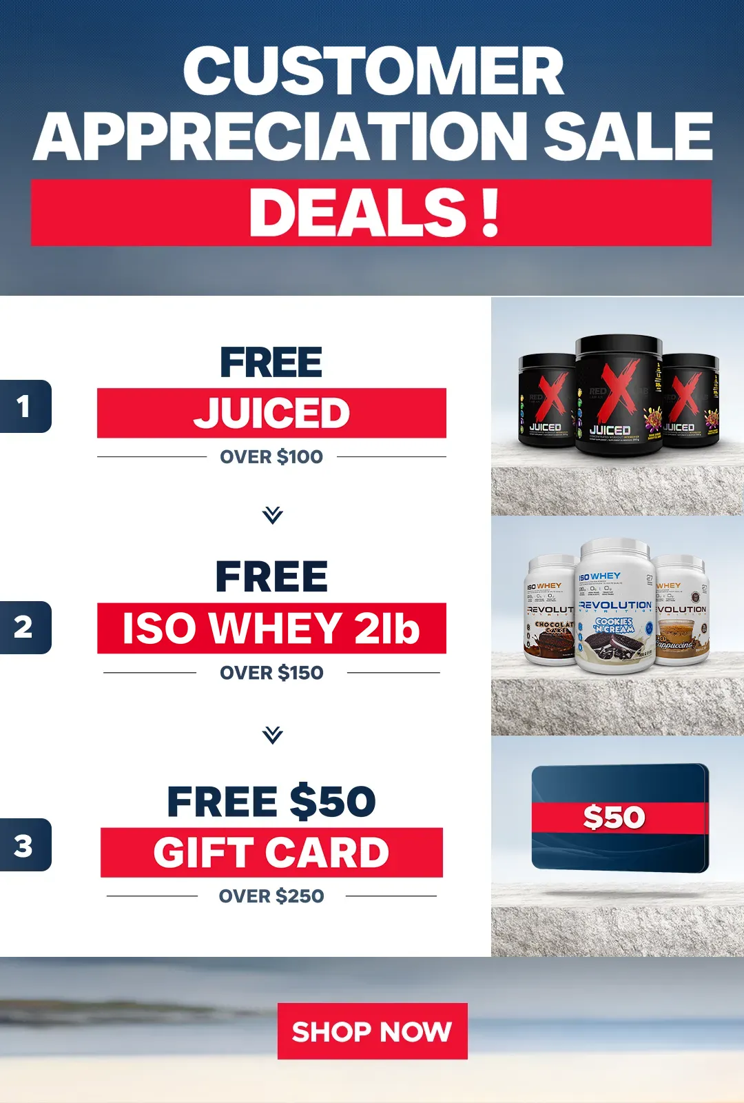 CLEARANCE SALE - free pure eaa or Creatine 50 Servings over $120, creatine 100 Servings or $20 gift card over $150 and $35 gift card over $200