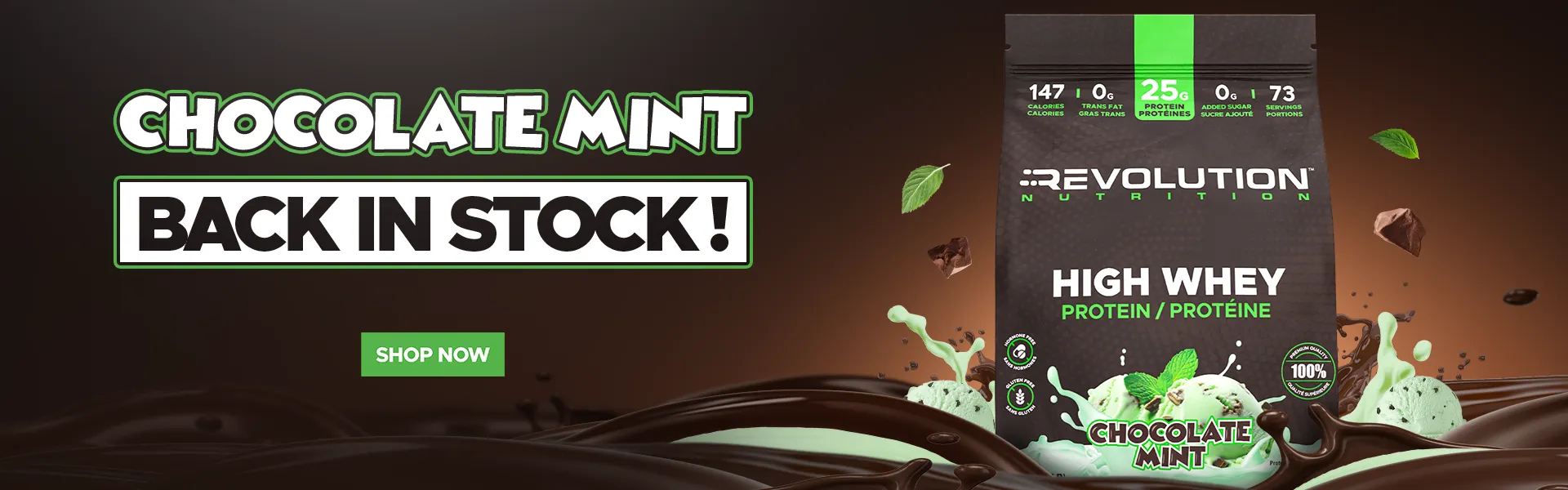High Whey 6lb chocolate mint is back in stock, shop now