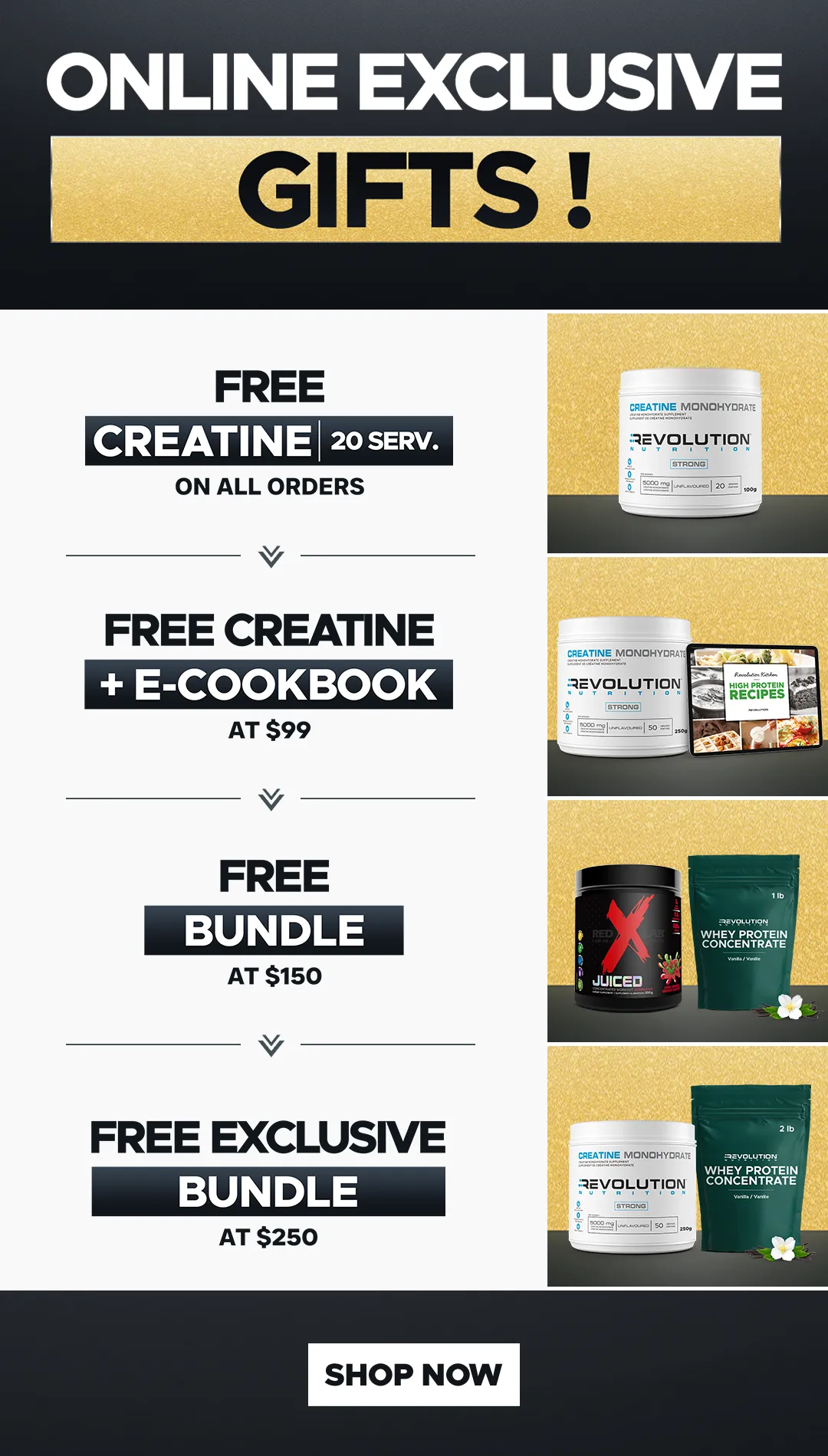 CYBER MONDAY - choose your gift across multiple tier