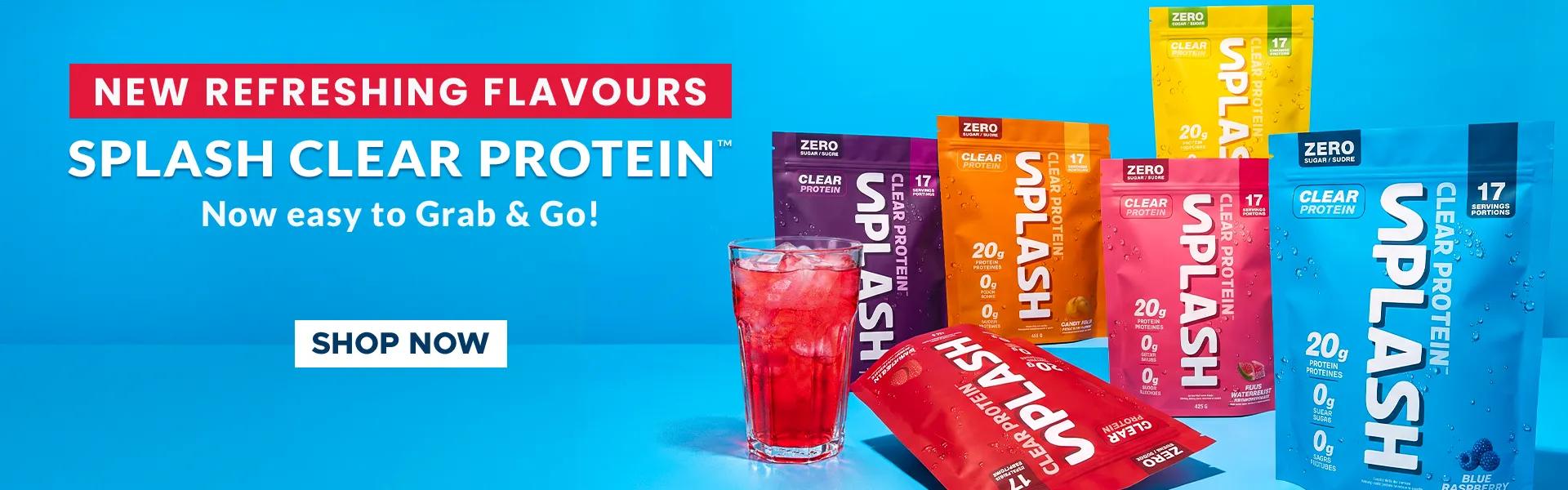 new splash clear protein, shop now
