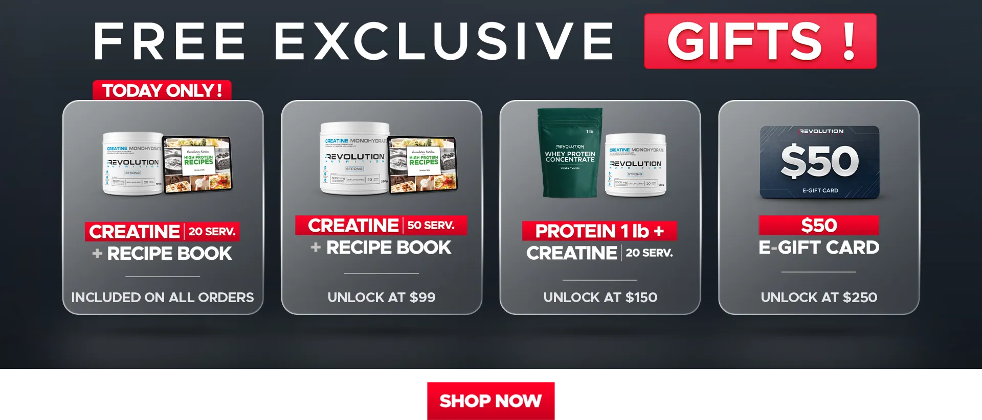 choose your gift across multiple tier