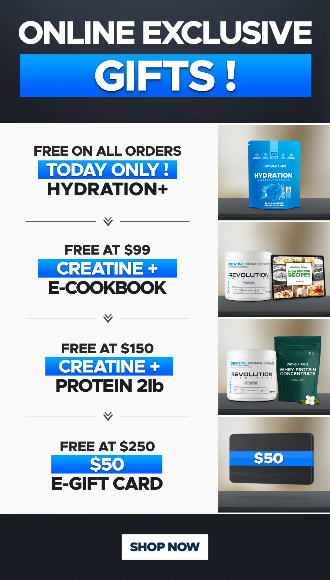 CYBER MONDAY - choose your gift across multiple tier