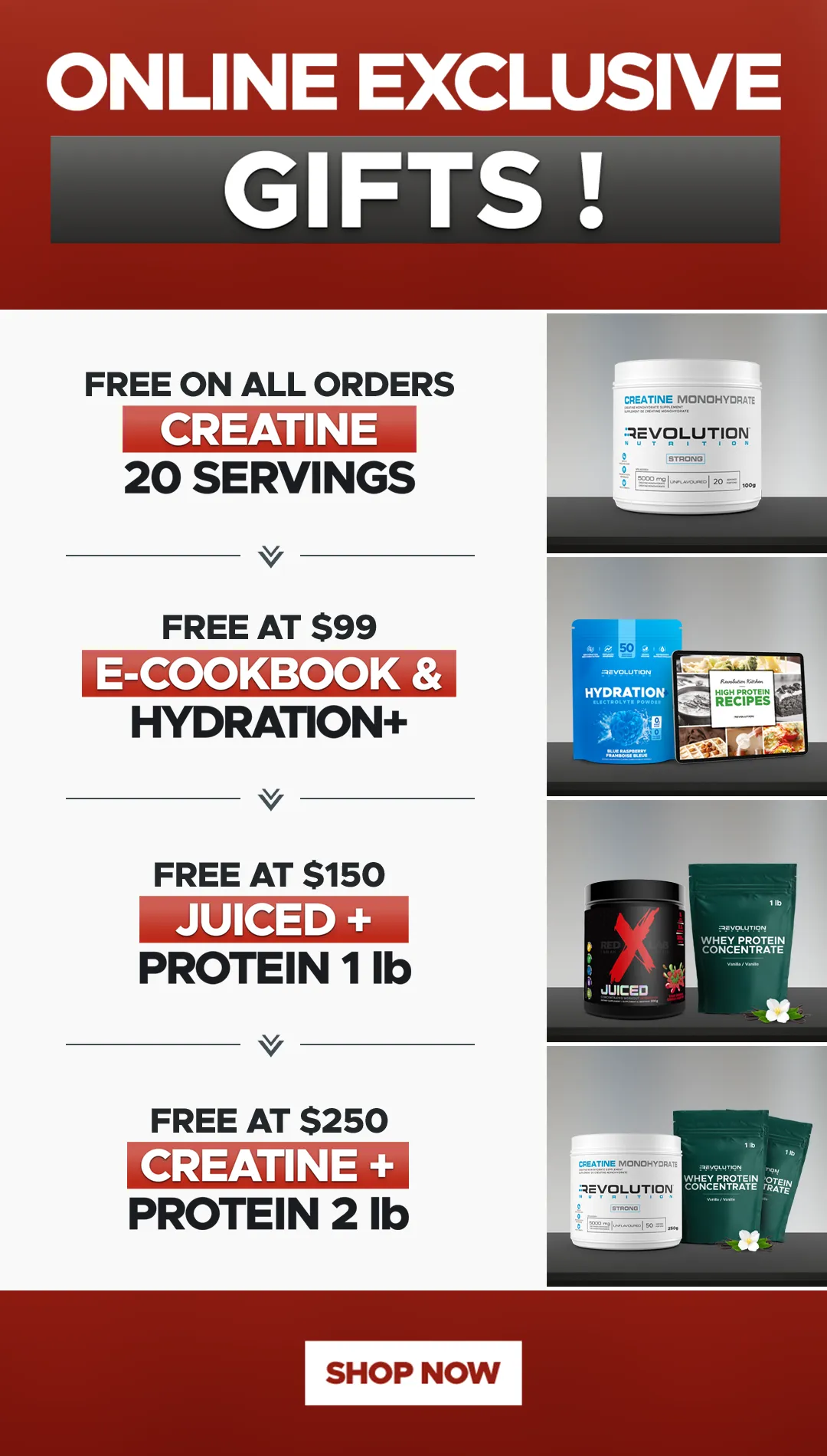 CYBER MONDAY - choose your gift across multiple tier