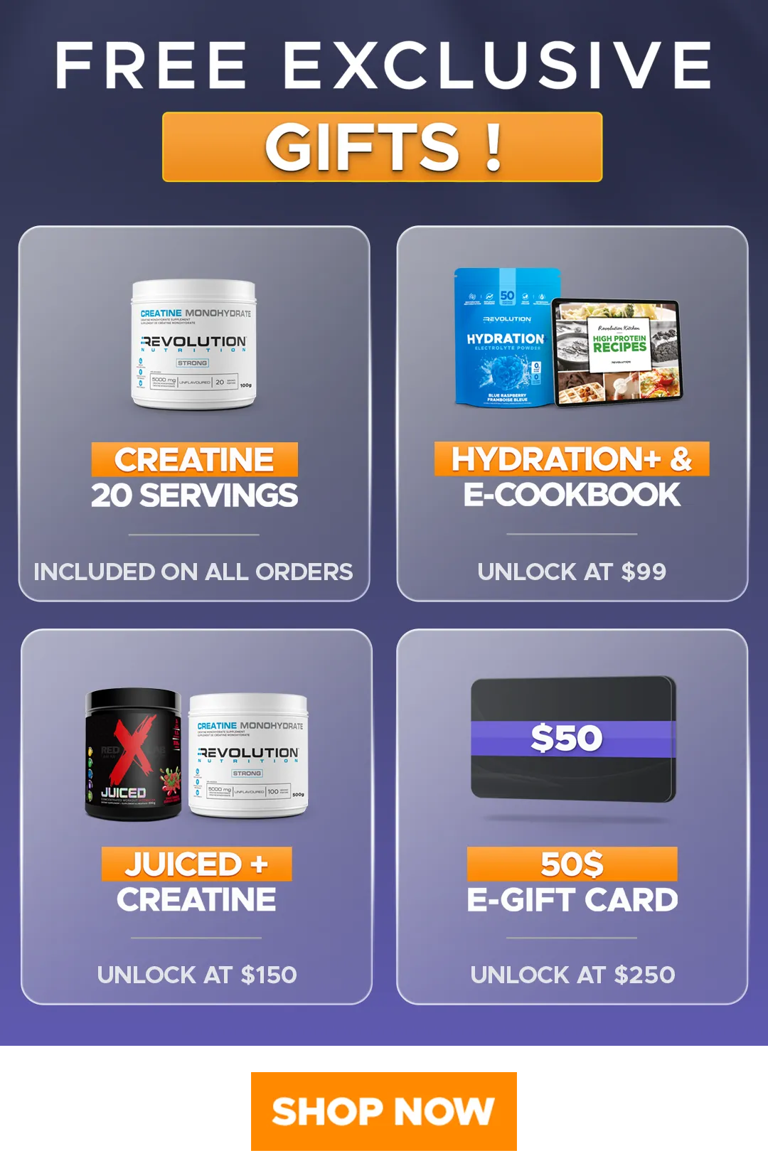 CYBER MONDAY - choose your gift across multiple tier