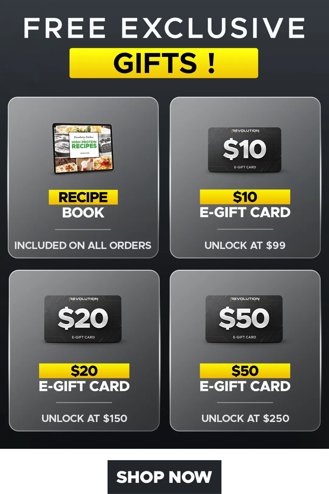 CYBER MONDAY - choose your gift across multiple tier