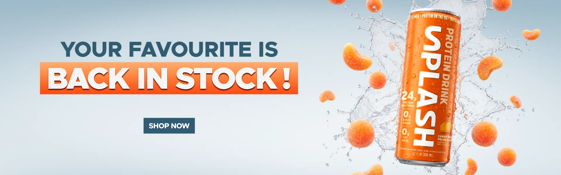 Splash protein drink is back, shop now