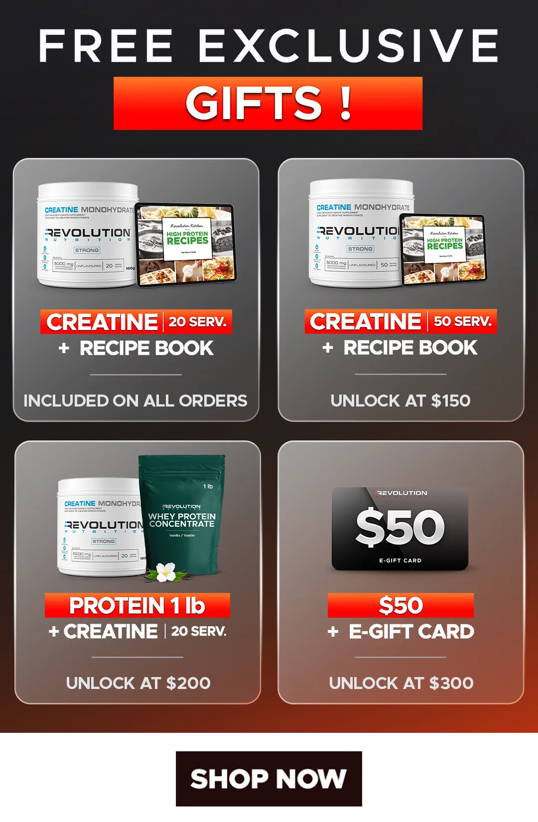 CYBER MONDAY - choose your gift across multiple tier