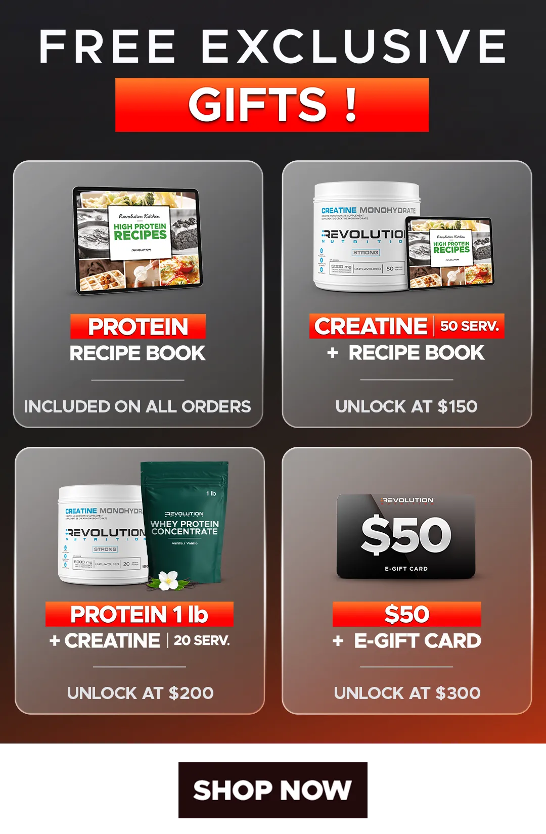 CYBER MONDAY - choose your gift across multiple tier