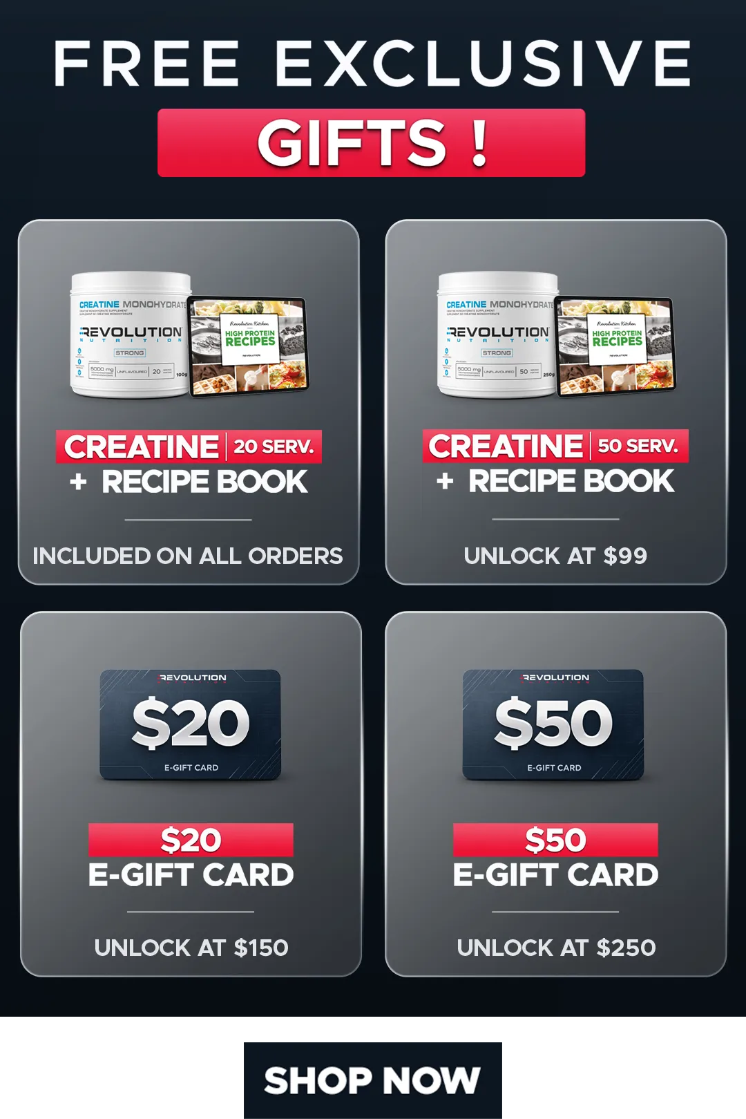 CYBER MONDAY - choose your gift across multiple tier