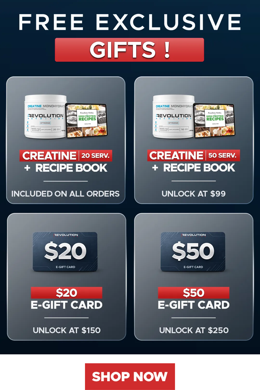 choose your gift across multiple tier