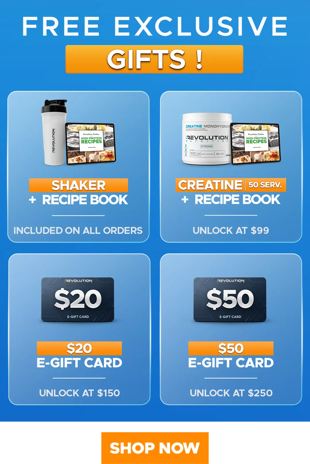choose your gift across multiple tier