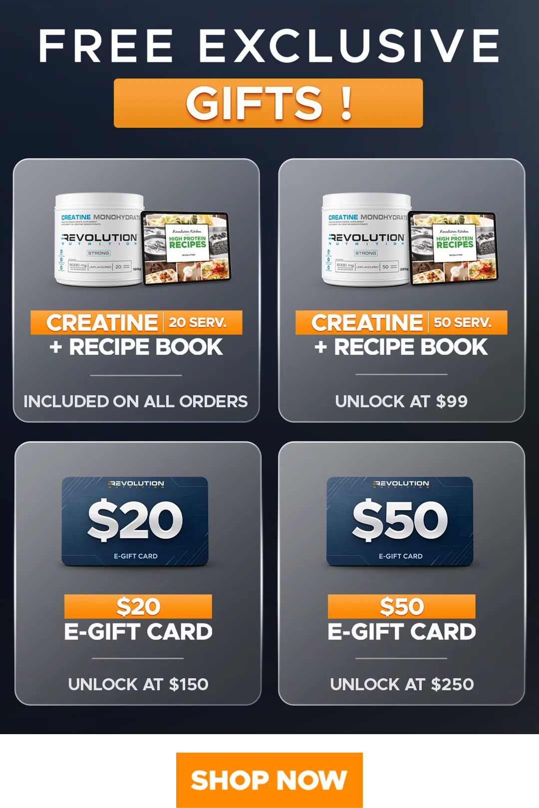 choose your gift across multiple tier