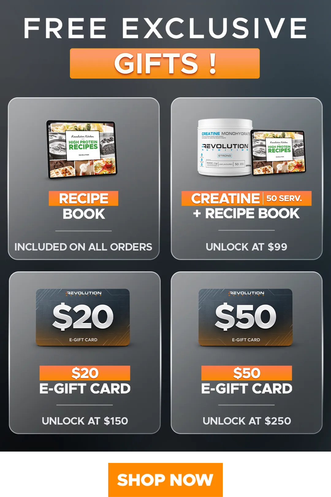 choose your gift across multiple tier