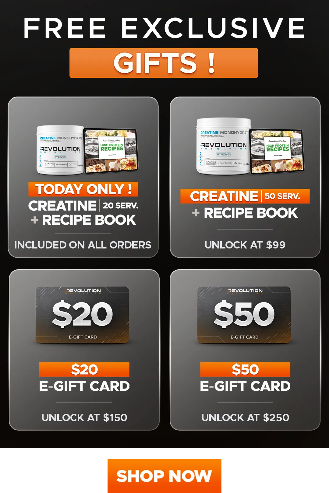 choose your gift across multiple tier